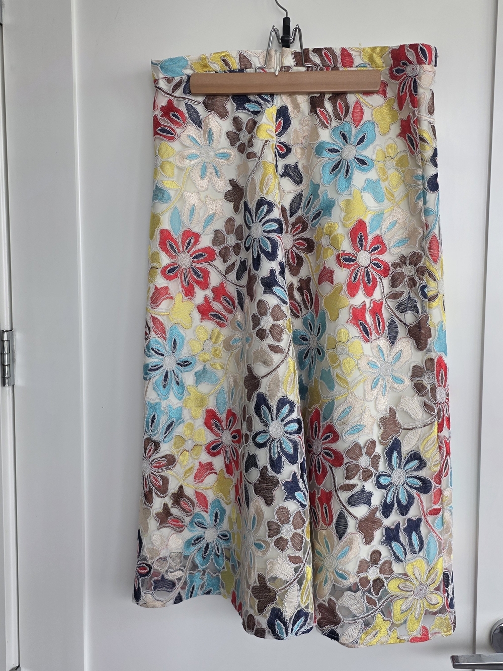 Urban Outfittees Floral Embroidered Long Skirt